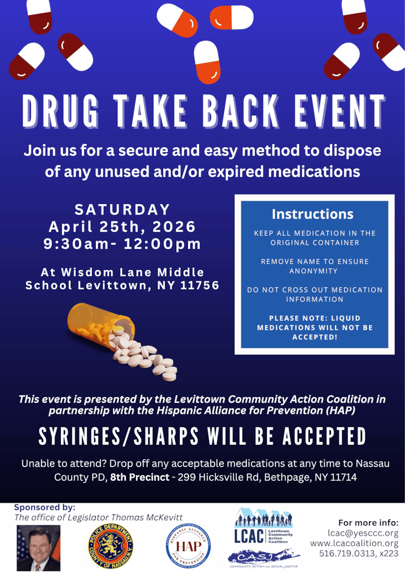 Drug Take Back Event April 25, 2026